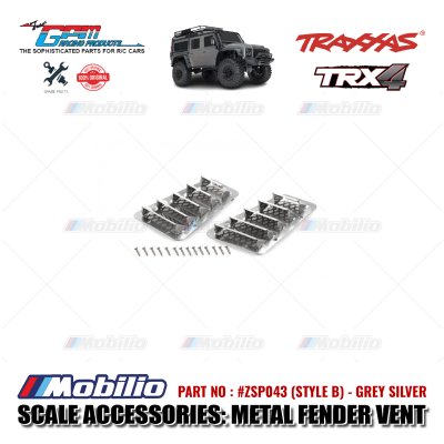 GPM Part #ZSP043 Metal Fender Vent (Style B) for Traxxas TRX-4 Defender RC4WD D90 / D110 Crawler Adventure