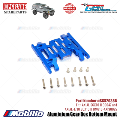 GPM Part #SCX2038B Aluminium Gear Box Bottom Mount AX31379 Skid Plate RC Upgrade Axial SCX10 II Crawler Adventure