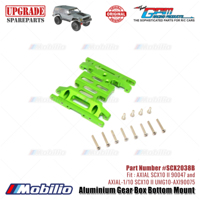 GPM Part #SCX2038B Aluminium Gear Box Bottom Mount AX31379 Skid Plate RC Upgrade Axial SCX10 II Crawler Adventure
