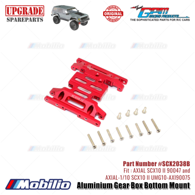 GPM Part #SCX2038B Aluminium Gear Box Bottom Mount AX31379 Skid Plate RC Upgrade Axial SCX10 II Crawler Adventure