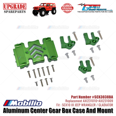 GPM Part #SCX3038BA Center Gear Box Case Skid Plate Mount Axial SCX10 III Wrangler Gladiator AXI231010 AXI231009 Replacement