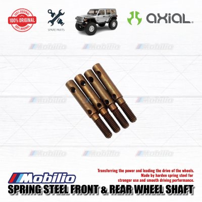 GPM Part #SCX3237S Spring Steel Front + Rear Wheel Shaft for Axial SCX10 III Jeep Wrangler - 4 Pcs