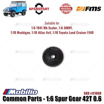 FMS Part #C1068 Common Parts - 1:6 Spur Gear 42T 0.6 RC