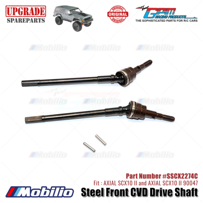 GPM Part #SSCX2274C Steel Front CVD Drive Shaft Set AX31402 RC Axial SCX10 II Crawler Adventure