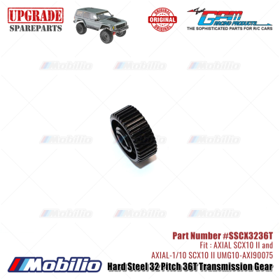 GPM Part #SSCX3236T Hard Steel 32 Pitch 36T Transmission Gear RC Axial SCX10 II Crawler Adventure