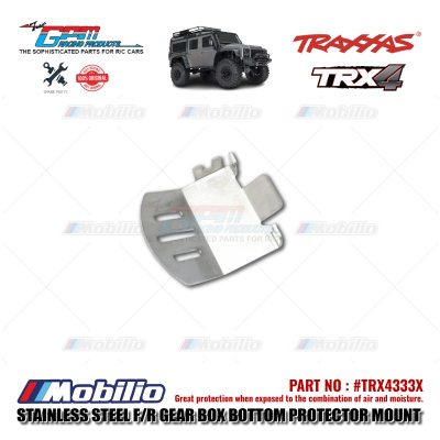 GPM Part #TRX4333X Stainless Steel F/R Gear Box Bottom Protector Mount Traxxas TRX-4 Crawler Adventure