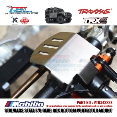 GPM Part #TRX4333X Stainless Steel F/R Gear Box Bottom Protector Mount Traxxas TRX-4 Crawler Adventure