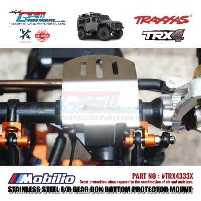 GPM Part #TRX4333X Stainless Steel F/R Gear Box Bottom Protector Mount Traxxas TRX-4 Crawler Adventure