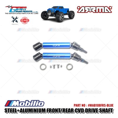 GPM Part #MAB108FRS Steel+Aluminium Front/Rear CVD Drive Shaft RC Upgrade Arrma Big Rock Vorteks Truck