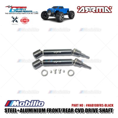GPM Part #MAB108FRS Steel+Aluminium Front/Rear CVD Drive Shaft RC Upgrade Arrma Big Rock Vorteks Truck