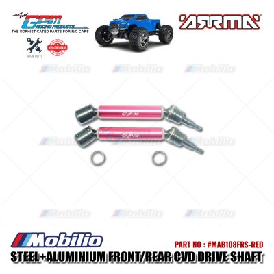 GPM Part #MAB108FRS Steel+Aluminium Front/Rear CVD Drive Shaft RC Upgrade Arrma Big Rock Vorteks Truck