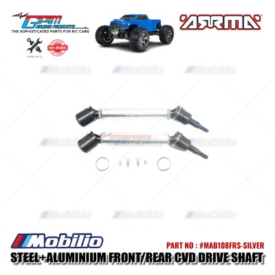 GPM Part #MAB108FRS Steel+Aluminium Front/Rear CVD Drive Shaft RC Upgrade Arrma Big Rock Vorteks Truck