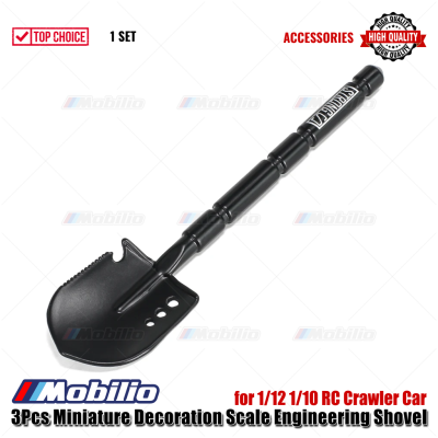 Accessories 3Pcs Miniature Decoration Scale Engineering Shovel Set for 1/12 1/10 RC Crawler Car