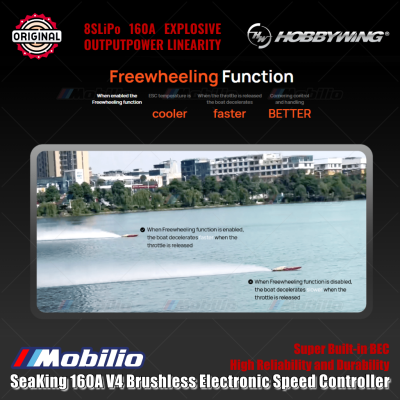 Hobbywing SeaKing 160A V4 Brushless Electronic Speed Controller ESC for RC Boat around 120cm Remote Control