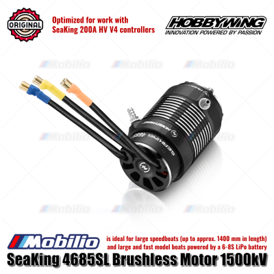 Hobbywing SeaKing 4685SL Brushless Motor 1500kV for Work with SeaKing 200A HV V4 Controllers