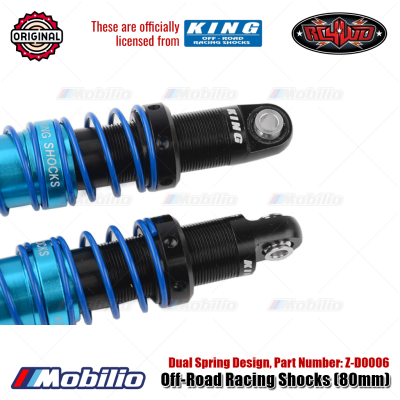 RC4WD King Off-Road Racing Shocks 80mm Dual Spring Design #Z-D0006 RC 1/10 Crawler Adventure