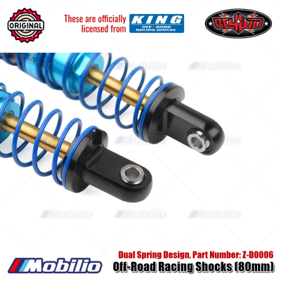 RC4WD King Off-Road Racing Shocks 80mm Dual Spring Design #Z-D0006 RC 1/10 Crawler Adventure