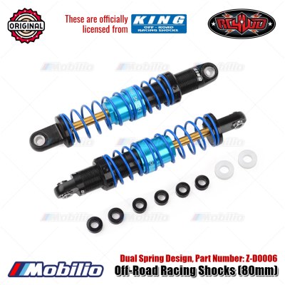 RC4WD King Off-Road Racing Shocks 80mm Dual Spring Design #Z-D0006 RC 1/10 Crawler Adventure
