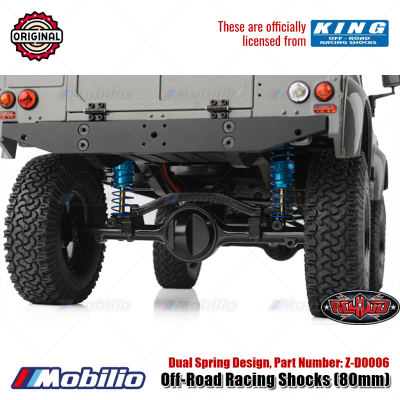 RC4WD King Off-Road Racing Shocks 80mm Dual Spring Design #Z-D0006 RC 1/10 Crawler Adventure