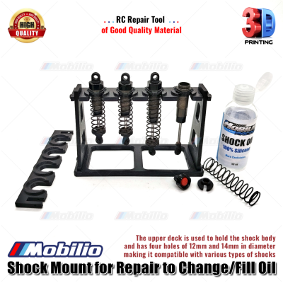 Shock Mounts 3D for Repair Changing the Oil Fill of RC Car Shock Stand Absorber
