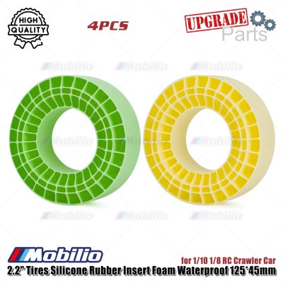 Upgrade Part 2.2" Tires Silicone Rubber Insert Foam Waterproof 125x45mm for 1/10 1/8 RC Crawler Car