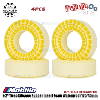 Upgrade Part 2.2" Tires Silicone Rubber Insert Foam Waterproof 125x45mm for 1/10 1/8 RC Crawler Car