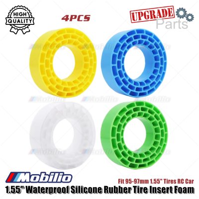 Upgrade Part 1.55" Waterproof Silicone Rubber Tire Insert Foam Fit 95-97mm 1.55 Inch Tires RC Car