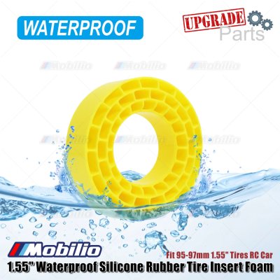 Upgrade Part 1.55" Waterproof Silicone Rubber Tire Insert Foam Fit 95-97mm 1.55 Inch Tires RC Car