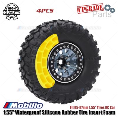 Upgrade Part 1.55" Waterproof Silicone Rubber Tire Insert Foam Fit 95-97mm 1.55 Inch Tires RC Car