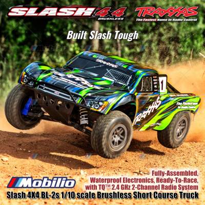 Traxxas Slash 4X4 BL-2s 1/10 scale Brushless Short Course Truck Waterproof RTR