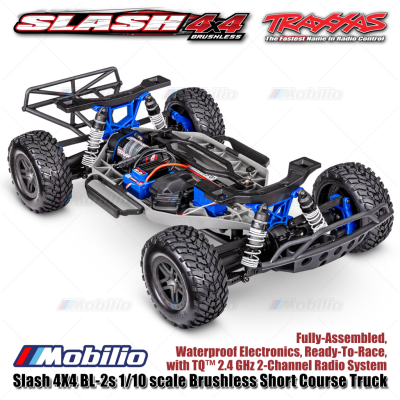 Traxxas Slash 4X4 BL-2s 1/10 scale Brushless Short Course Truck Waterproof RTR