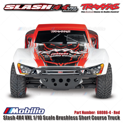 Traxxas 68086-4 1/10 Slash 4X4 VXL Brushless Short Course Truck with TQi 2.4GHz TSM