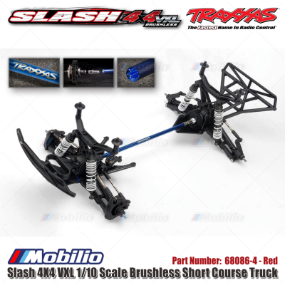Traxxas 68086-4 1/10 Slash 4X4 VXL Brushless Short Course Truck with TQi 2.4GHz TSM