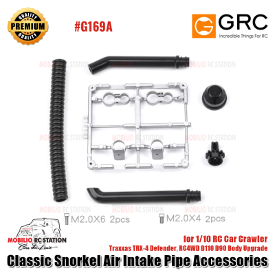 GRC Classic Snorkel Air Intake Pipe For 1/10 RC Car Crawler Traxxas TRX-4 Defender RC4WD D110 D90 Body Upgrade #G169A #G169B