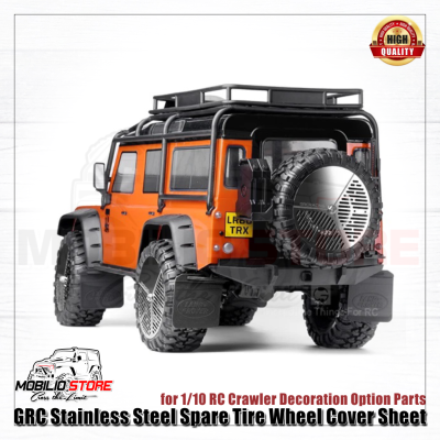 GRC Stainless Steel Spare Tire Wheel Cover Sheet for 1/10 RC Crawler