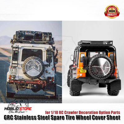 GRC Stainless Steel Spare Tire Wheel Cover Sheet for 1/10 RC Crawler