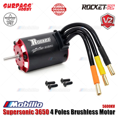 Surpass Hobby Rocket-RC Supersonic 3650 4 Poles Brushless Motor 3250KV / 4350KV / 4700KV / 5600KV Waterproof for RC Car Remote Control