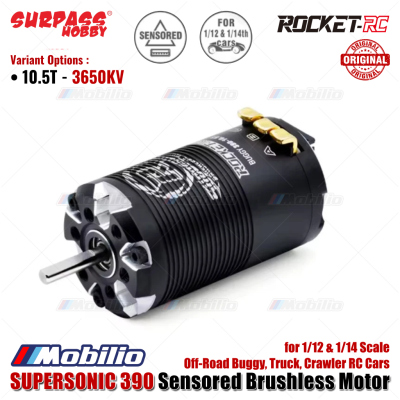 Surpass Hobby Rocket-RC SUPERSONIC 390 Sensored Brushless Motor for 1/12 & 1/14 Scale Off-Road Buggy Truck Crawler RC Cars