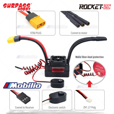 Surpass Hobby Rocket Supersonic V2 Waterproof Brushless ESC Over-Heat Protection RC Car