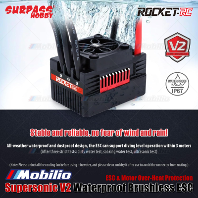 Surpass Hobby Rocket Supersonic V2 Waterproof Brushless ESC Over-Heat Protection RC Car