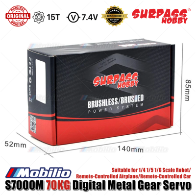 Surpass Hobby S7000M 70KG Digital Metal Gear Servo Suitable for 1/4 1/5 1/6 Scale Robot Remote-Controlled Airplane Remote-Controlled Car RC