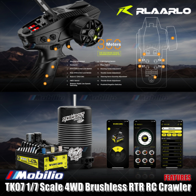 Rlaarlo TK07 1/7 Scale 4WD Brushless RTR 2.4GHz RC Crawler Adventure Off-Road Remote Control