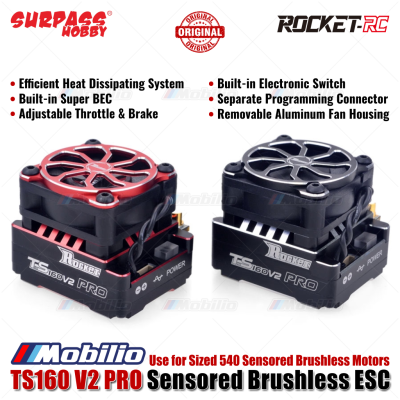 Surpass Hobby Rocket-RC TS160 V2 PRO Sensored Brushless ESC RC Car Use for Sized 540 Sensored Brushless Motors