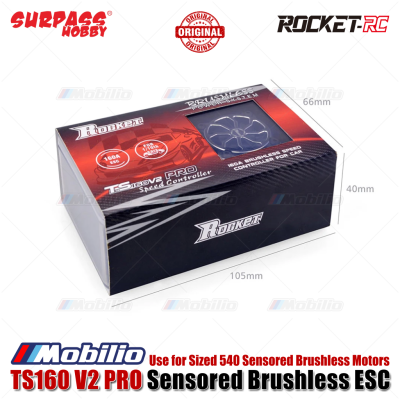 Surpass Hobby Rocket-RC TS160 V2 PRO Sensored Brushless ESC RC Car Use for Sized 540 Sensored Brushless Motors