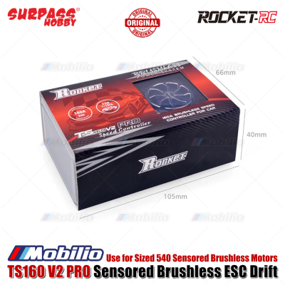 Surpass Hobby Rocket-RC TS160 V2 PRO Sensored Brushless ESC Drift Series RC Car Use for Sized 540 Sensored Brushless Motors