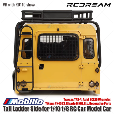 RCDream Tail Ladder Side for 1/10 1/8 RC Car Model Car Traxxas TRX-4 Axial SCX10 Wrangler YiKong YK4083 Rlaarlo MK07 Etc Decorative Parts
