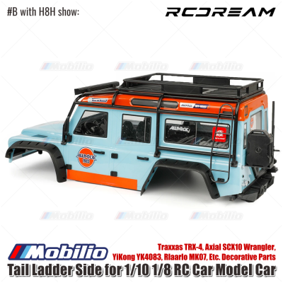 RCDream Tail Ladder Side for 1/10 1/8 RC Car Model Car Traxxas TRX-4 Axial SCX10 Wrangler YiKong YK4083 Rlaarlo MK07 Etc Decorative Parts