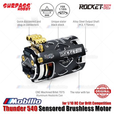 Surpass Hobby Rocket-RC Thunder 540 Sensored Brushless Motor for 1/10 RC Car Drift Competition Remote Control