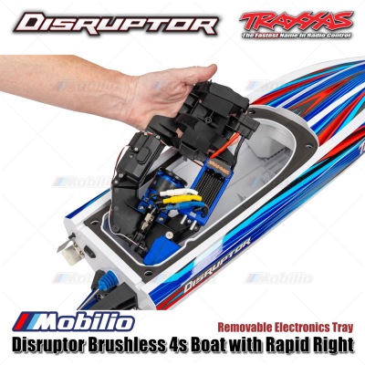 Traxxas Disruptor Brushless 4s Boat with Rapid Right with Brushless Outrunner Motor RTR