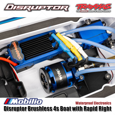 Traxxas Disruptor Brushless 4s Boat with Rapid Right with Brushless Outrunner Motor RTR